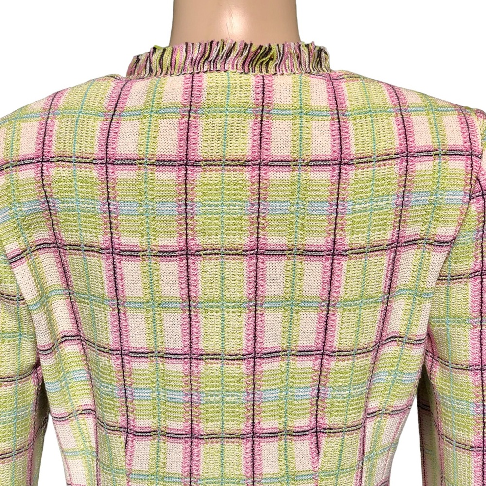 St. John Collection NWT multicolored jacket with fringe Sz 4 - Picture 8 of 16